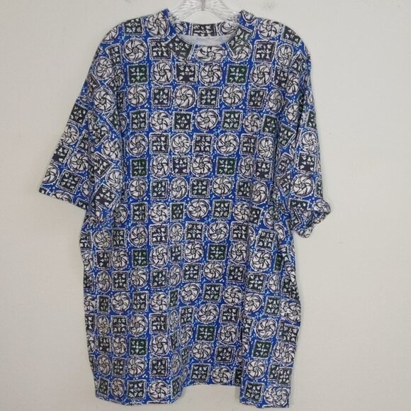 Vintage Graphic Abstract Print Kaleidoscope T Shirt - Picture 1 of 4